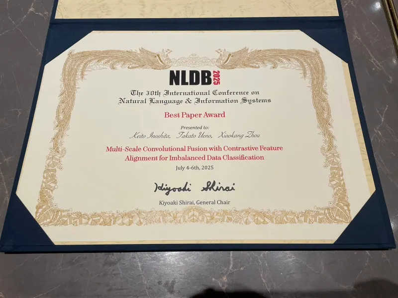 Certificate for NLDB 2025